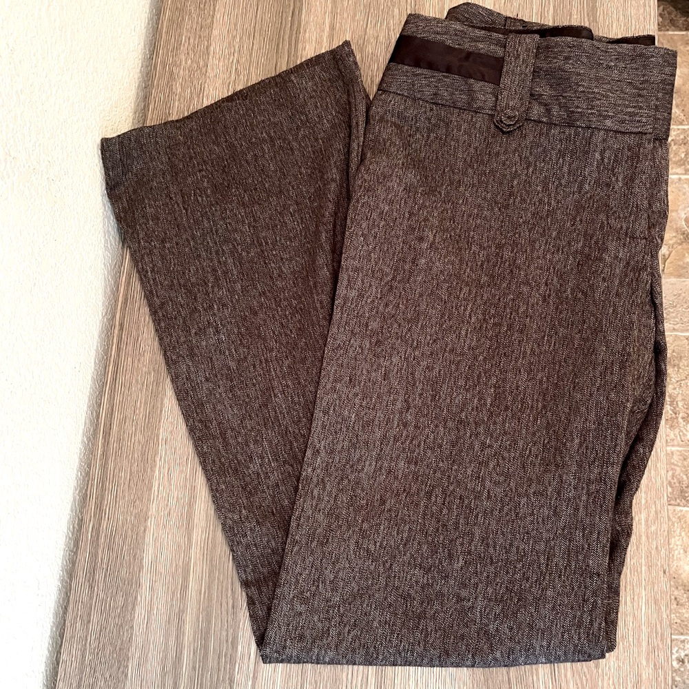 Brown Wide Leg Slacks Juniors Size 13